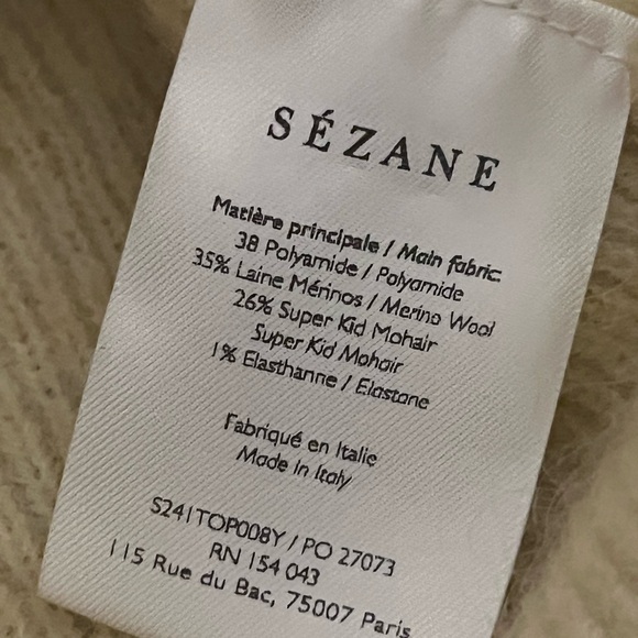 Sezane Orianna Merino Wool Blend Knit Tube Top in Pale Yellow NWT XXL - Picture 8 of 9